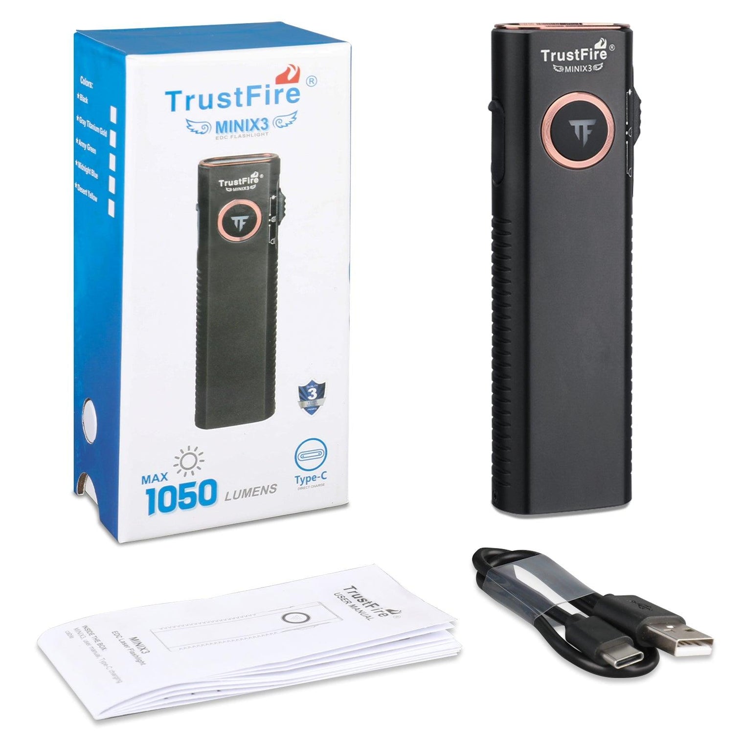 Obsah balení TrustFire Mini X3